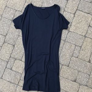 Navy lands end jersey dress